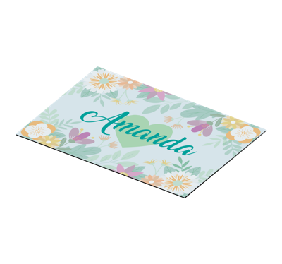 Placemat voor huis Hart en bloemen