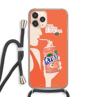 Peach please!: iPhone 11 Pro Transparant Hoesje met koord
