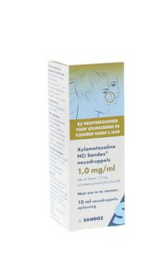 Sandoz Xylometazoline 1mg/ml druppels 10 Milliliter