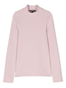 Dkny Kids sweat brodé à col montant - Rose