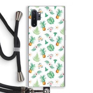 Ananas bladeren: Samsung Galaxy Note 10 Plus Transparant Hoesje met koord