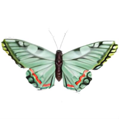 Pro Garden Wanddecoratie vlinder - groen - 49 x 34 cm - metaal - muurdecoratie / schutting / tuin