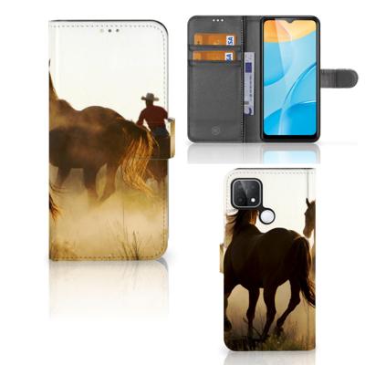 OPPO A15 | Telefoonhoesje | Met pasjeshouder | Design Cowboy