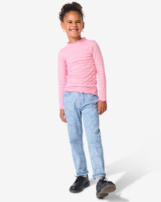 HEMA Kinderbroek mom fit ruiten lichtblauw (lichtblauw)