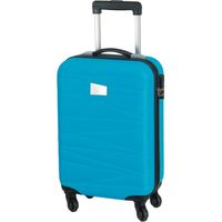 Cabine handbagage reis trolley koffer - met zwenkwielen - 55 x 35 x 20 cm - hemelblauw