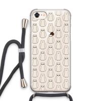 Uilen: iPhone 8 Transparant Hoesje met koord