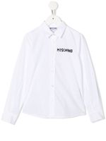 Moschino Kids chemise à logo imprimé - Blanc - thumbnail