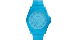 Horlogeband (Band + Kastcombinatie) Fossil FS5287 Onderliggend Silicoon Blauw