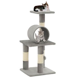 VidaXL Kattenkrabpaal met sisal krabpalen 65 cm grijs
