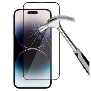 iPhone 14 Pro 9D Full Cover Glazen Screenprotector - Zwarte Rand