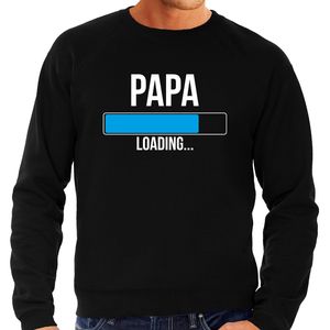 Papa loading sweater / trui zwart voor heren - Aanstaande papa cadeau 2XL  -