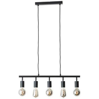 Brilliant 5-lichts hanglampTiffany richtbaar zwart - 99684/06