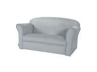 roba 2-zits bank voor kinderen (met armleuning, Grijs)