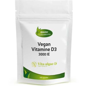 Vegan Vitamine D3 3000 IE | 100 capsules | Vita-algae D™ | vitaminesperpost.nl