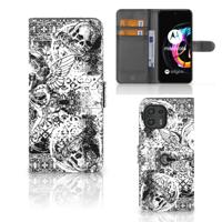 Telefoonhoesje met Naam Motorola Edge 20 Lite Skulls Angel