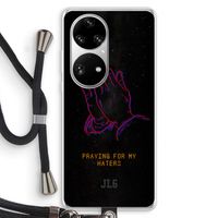 Praying For My Haters: Huawei P50 Pro Transparant Hoesje met koord