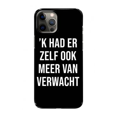 Meer verwacht - Zwart: Volledig geprint iPhone 12 Pro Hoesje