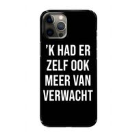 Meer verwacht - Zwart: Volledig geprint iPhone 12 Pro Hoesje