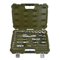 XHANDER 1/4" 1/2" dopsleutelset met ratel 55-delig