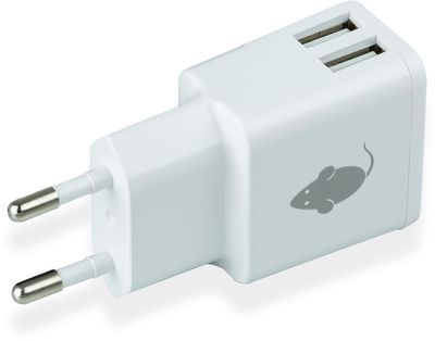 Greenmouse Dual oplader 2 x USB-A, wit