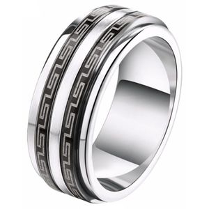 Heren ring Spinning Greek Titanium