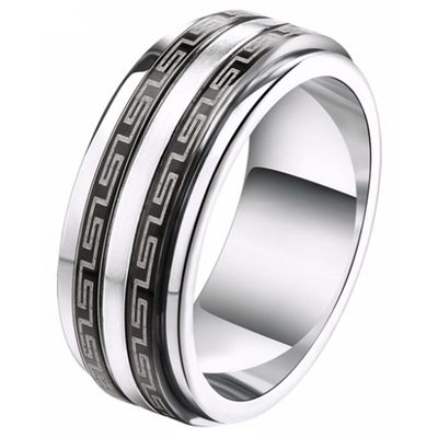 Heren ring Spinning Greek Titanium