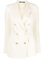 Tagliatore Blazer met krijtstreep - Beige - thumbnail