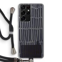 Moroccan stripes: Samsung Galaxy S21 Ultra Transparant Hoesje met koord