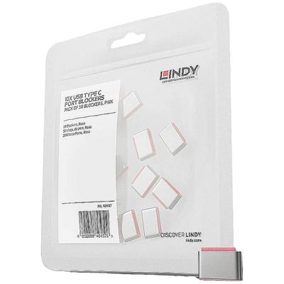 LINDY Sleutel voor USB-C-poort Set van 10 stuks Pink Zonder sleutel