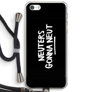 Neuters (zwart): iPhone 5 / 5S / SE Transparant Hoesje met koord