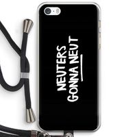 Neuters (zwart): iPhone 5 / 5S / SE Transparant Hoesje met koord