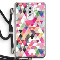 Gekleurde driehoekjes: Honor 6X Transparant Hoesje met koord Gekleurde driehoekjes: Honor 6X Transparant Hoesje met koord