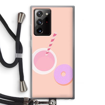 Donut: Samsung Galaxy Note 20 Ultra / Note 20 Ultra 5G Transparant Hoesje met koord
