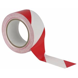 Showtec Vloer-markeringstape 50mm rood-wit