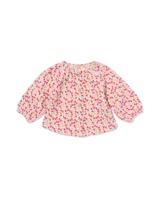 HEMA Newborn blouse mousseline bloemen ecru (ecru)