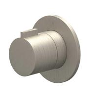 Afbouwdeel IVY Pact Flow-Through Stopkraan Symmetry Met Rond Rozet Geborsteld Nickel PVD IVY