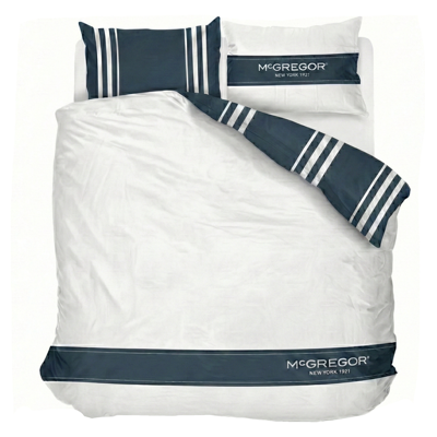 Dekbedovertrek McGregor - Katoen - Staten Island - Lits-Jumeaux (240x220 Cm) - Wit & Blauw Katoen - Strepen & Hotel Luxe - McGregor - Dekbed-Discounter.nl Dekbedovertrek McGregor - Katoen - Staten Island - Lits-Jumeaux (240x220 Cm) - Wit & Blauw Katoen - Strepen & Hotel Luxe - McGregor - Dekbed-Discounter.nl