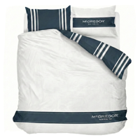 Dekbedovertrek McGregor - Katoen - Staten Island - Lits-Jumeaux (240x220 Cm) - Wit & Blauw Katoen - Strepen & Hotel Luxe - McGregor - Dekbed-Discounter.nl