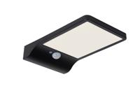 Lucide BASIC - Wandlamp - Zonne-energie - LED - 1x3W 2700K - IP44 - Beweging & dag/nacht sensor - Zwart