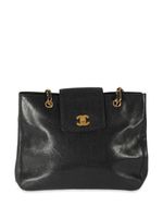 CHANEL Pre-Owned sac cabas en cuir Caviar (1996-1997) - Noir