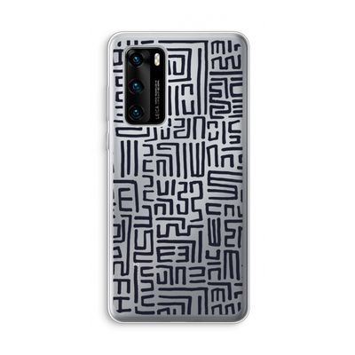 Moroccan Print: Huawei P40 Transparant Hoesje