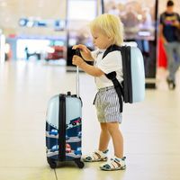 Harde Koffer 2-Delige Handbagageset met Spinnerwielen Rollend Blauw