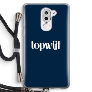 Topwijf Navy: Honor 6X Transparant Hoesje met koord