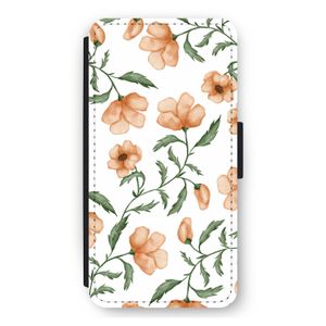 Peachy flowers: iPhone 11 Pro Max Flip Hoesje