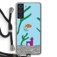 Aquarium: Samsung Galaxy S21 FE Transparant Hoesje met koord