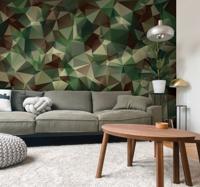 Retro camouflage ontwerp behang