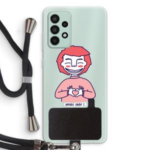 Hartje: Samsung Galaxy A52s 5G Transparant Hoesje met koord