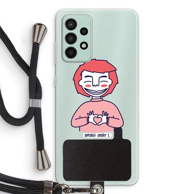 Hartje: Samsung Galaxy A52s 5G Transparant Hoesje met koord