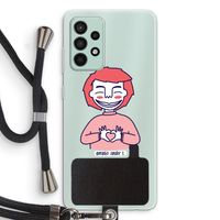 Hartje: Samsung Galaxy A52s 5G Transparant Hoesje met koord