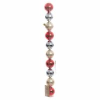 Decoris Kerstballen - 10 stuks - mix blauw/rood - 6 cm